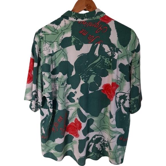 Vintage Print Shirt Don't Cry For Me Argentina Size L - Picture 2 of 7